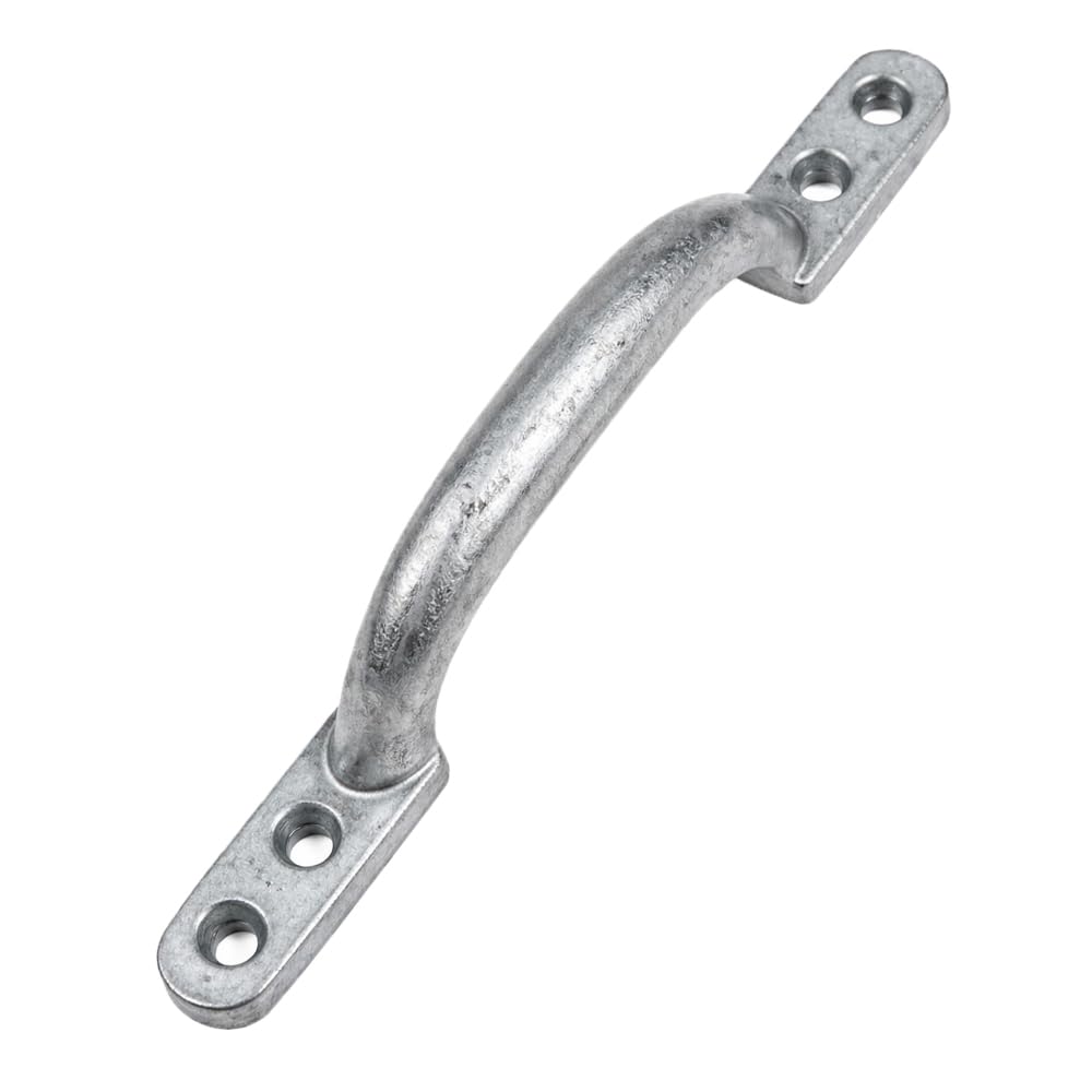 SCORPIO HARDWARE® Black Galvanised Antique Hot Bed D Pull Handle 6" 7" Heavy Duty Vintage Style Door Pull Handle with Fixing Screw for Kitchen Cupboard Cabinet Drawer (Galvanised, 150mm - 6" Inch)