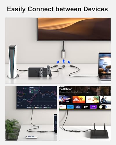 8K HDMI Extension Cable, HDMI Extender 3.3FT/1M, HDMI 2.1 Male to Female Adapter Cord Supports 8K@60Hz / 4K@120Hz 48Gbps Compatible with TV Stick, Roku Fire Stick, Xbox, PS5, HDTV, Laptop, PC