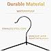 Stainless Steel Immersion Rubber Process Hangers 12 Pack, Heavy Duty Black Hangers for Coats, Pants & Dress Clothes, Non Slip Clothes Hanger Set, Space Saving Ultra Thin