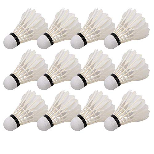 Volants de badminton durables Alomejor en plumes naturelles pour joueurs débutants et sportifs