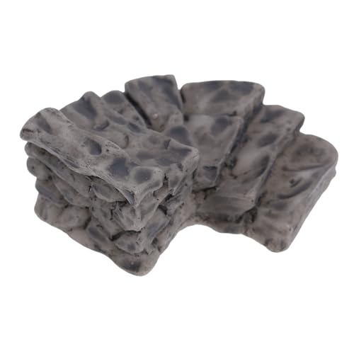 BAZEITFLOW Miniatura Ponte in Pietra Curvo in Polimero Scale da Giardino Resistenti alle Intemperie Decorazione Versatile per Miniature Case delle Fate Prato e Esterni