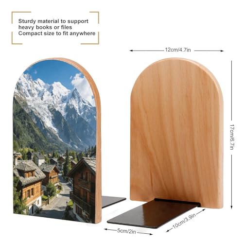 Sujetalibros de madera para evitar la caída de libros grandes 3