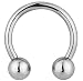 16g 3/8" Surgical Steel Internally Threaded Horseshoe Body Piercing Ring