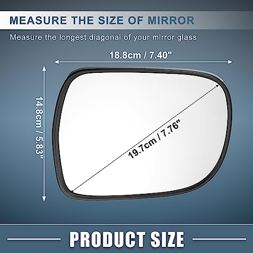 Miroir chauffant Lexus RX330 côté droit glace de rétroviseur réglable dégivrante avec support