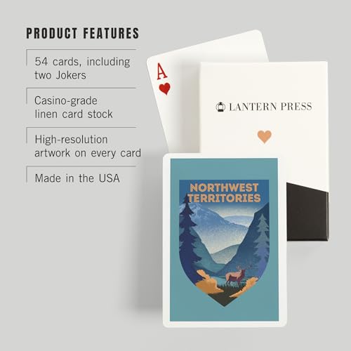 Naipes Poker Northwest Territories Litografía 52 cartas miniatura 3