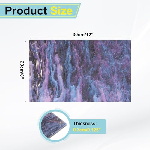 Image of MECCANIXITY 1 Pcs Glitter Pearl Acrylic Sheet,12 inch x 8 inch x 1 /8 inch Pearlescent Cast Pmma Plastic Sheets Extruded Translucent Blanks for DIY Art Crafting Laser Cutting & Engraving,Purple Black