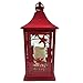 Produktbild Feixunfan Solarlaterne für außen Weihnachten LED Wind Laternen Metall Handwerk Ornamente Windlaternen Home Decoration Lichter Ornamente für Patio Backyard Pathway (Farbe : Red, Size : 18X18X41CM)