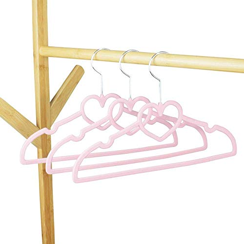 Cintre en forme de coeur antidérapant 33cm pour dressing enfant ordonné - 2