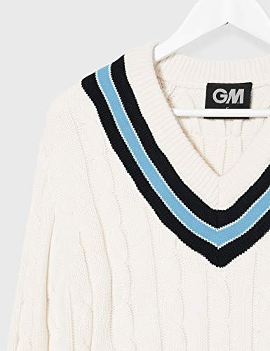 Gunn & Moore GM, Navy Blue & Sky Blue, Medium Junior - Image 2