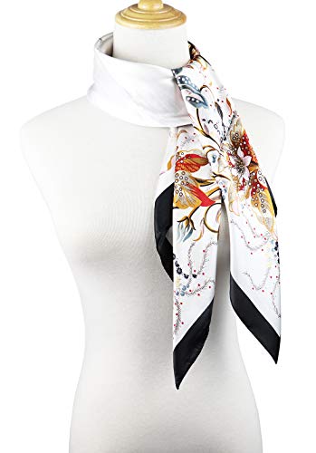 Image of Women's 35 inch Satin Square Silk Like Hair Scarves and Wraps Headscarf for Sleeping | Silk Feel Neckerchief, Hair Scarf, Fashion Bandana, Headscarf, Headband, Hair Wrap Sleeping, Daily Fashion Styling