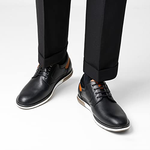 Bruno Marc Men's Dress Oxfords Casual Derby Sneakers,Black,9 by Bruno Marc - Used condition - Image 8