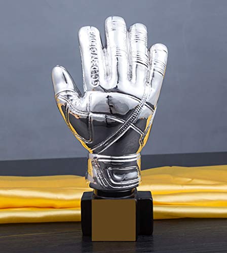 Trophée de Gants d'argent Football Football Gant Trophy Gardien de But Trophée Résine Souvenirs Accueil Décoration… - Image 3
