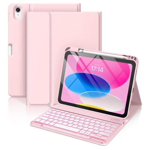 �s���N,FAYGAOAI Redmi Pad Pro 12.1" �p�L�[�{�[�h�P�[�X�A7�F�o�b�N���C�g�A�}�O�l�b�g�����O���\���C�����X�L�[�{�[�h�AS�y���z���_�[�t��