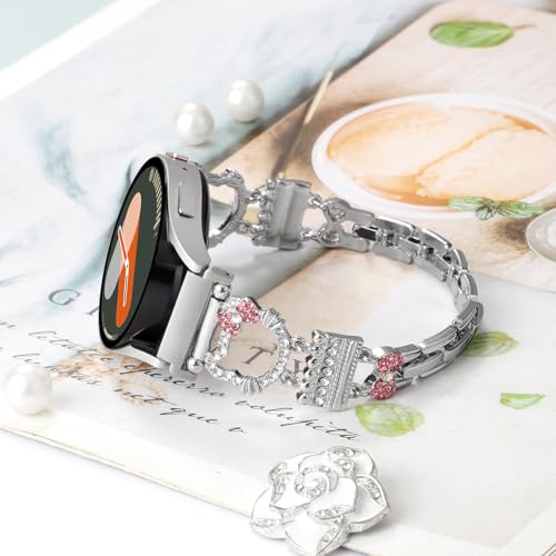 Correa metálica decorativa compatible Galaxy Watch 20mm miniatura 6