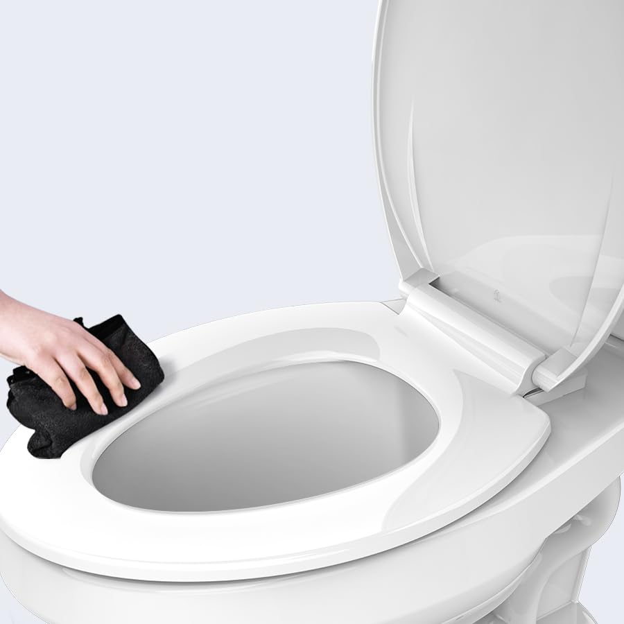 Elongated Toilet Seat, Soft-Slow Close, 19 Inch Elongated Toilet Seat For Elongated Toilets, Quiet-Close Lid And Seat, Easy To Install And Clean, Never Loosen, White