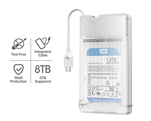 Cofre externo USB 3.0 para disco duro 2.5 pulgadas miniatura 5