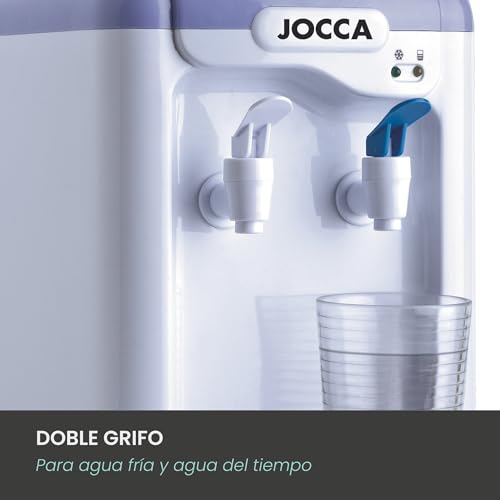 Jocca Wasserspender mit 7 Liter Tank, Kühlsystem 10-15°C, BPA-frei, Weiß-Lila