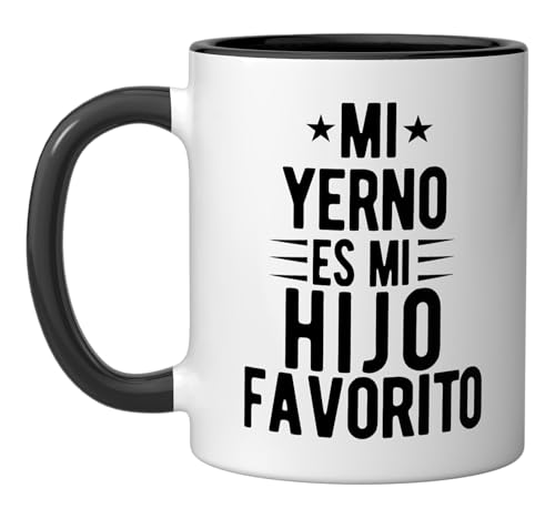 Taza de cerámica negra/blanca 11 oz miniatura 1