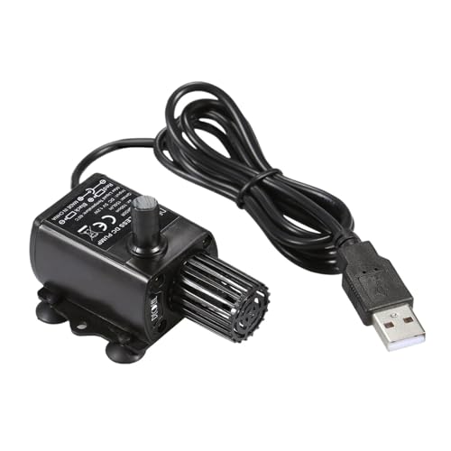 Industrial Water Pressure Diaphragm Pump USB Brushless Water Pump Waterproof 5V Micro Brushless Water Pump Submersible Pond Fountain Pump 150L/H 1.2W