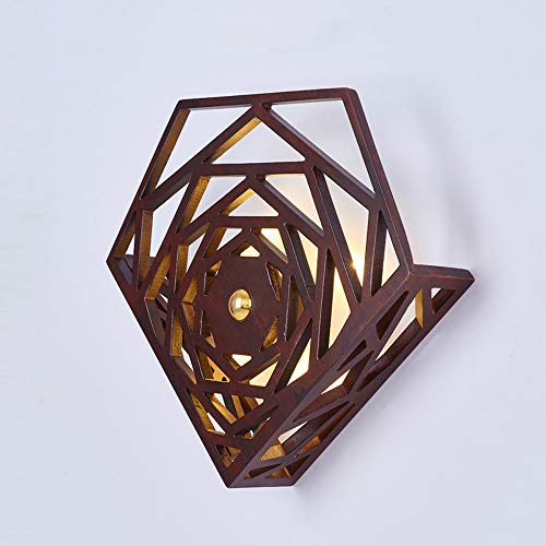 Modernes appliques murales en bois massif LED géométriques éco