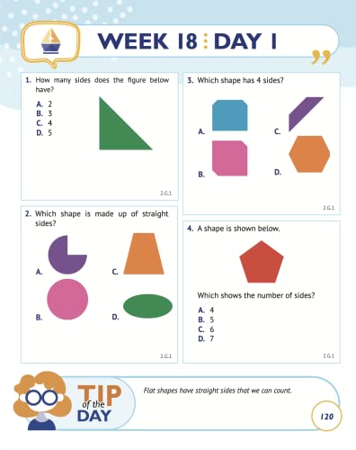 2Nd Grade Common Core Math: Daily Practice Workbook - Part I: Multiple Choice | 1000+ Practice Questions And Video Explanations | Argo Brothers (Common Core Math By Argoprep) #TOP3