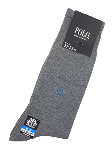 POLO 紳士ビジネスソックス D：グレー 23-25cm gz188