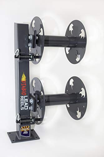 Welding Lead Reel 10" - Heavy Duty - Fixed Base Double Welding Lead Real - Diablo Lead Reels