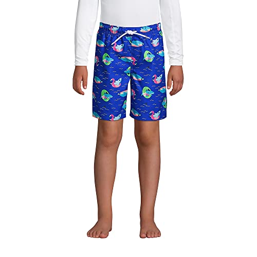 Lands' End Boys Shark Print Volley Swim Trunks #TOP25