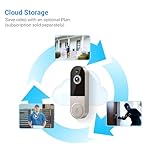 1080p Wireless Video Doorbell with Indoor Ring Chime, Enhanced Security with AI Human Detection, 2-Way Audio, Night Vision, Cloud Storage, Real-Time Alerts, Smart Home Protection - Image 4