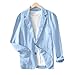 Linen Suit for Men丨Sport Coats and Blazers Business Casual Men Slim Fit Dress Lightweight Fashion Work Light Blue Jacket Western Wear Regular Fit Wedding Suits Medium