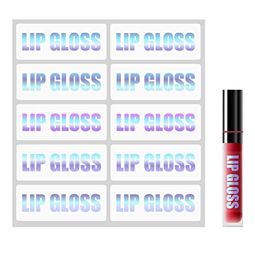 100 Clear Lip Gloss Labels customize,Lip Gloss Tubes Stickers Lip Gloss Bottle Labels (silver)