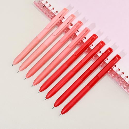 BAYTORY 8 bolígrafos retráctiles gel tinta negra 0.5 mm miniatura 6