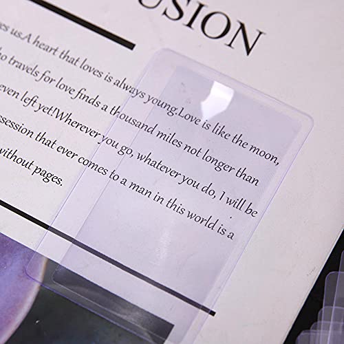 Videlly 20 Pieces Fresnel Lens Pvc Plastic Magnifier 3X Wallet Pocket Lens Mini Magnifying Hand Lens Credit Card Size Jewelry Loupe Reading Aid Helper #TOP2