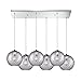 Elk Lighting 31380/6RC-PRP Pendant Light, Polished Chrome,11.00x30.00x30.00