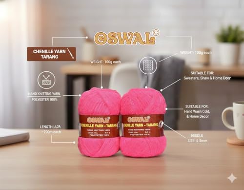 Image of M.G Knitting Wool Yarn, Soft Fancy Feather Wool Rose 400 GMS Best Used with Knitting Needles, Soft Fancy Wool-OL Art-HEI