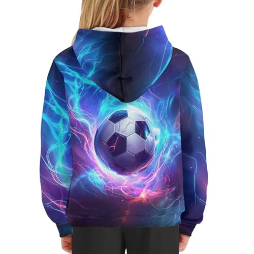 Image of WELLFLYHOM Boys Hooded Sweatshirts Hoodie Pullover Cool Graphic Crewneck Blouses Size 6-16