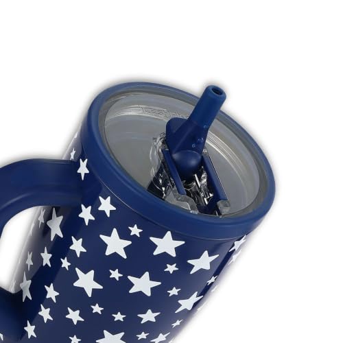 Image of Ice Shaker 32 oz Tumbler with Handle and Straw | 32oz Star Spangled | Cold for 30+ Hours | 2-in-1 Tumbler Shaker Bottle | Odor-Free 32 ounce Bottle for Water, Protein Shakes, Smoothies, Cocktails