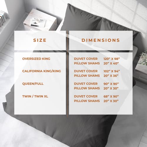 Kotton Culture Grey Duvet Cover King Size 100% Egyptian Cotton Breathable All Season 600 Thread Count With Zipper Closure & Corner Ties Soft Comforter Cover (Cal King/King, Grey) #TOP3