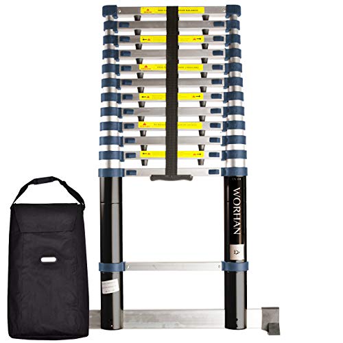 WORHAN SCALA 3.8m TELESCOPICA CAVALLETTO ESTENSIBILE ALLUMINIO 380cm 1K3.8A+bag