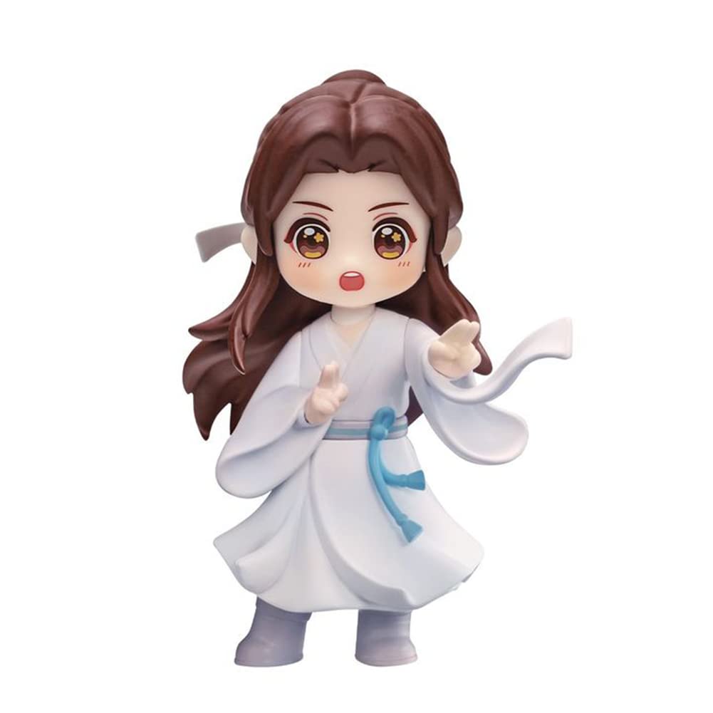 Tian Guan Ci Fu Actionfigur Xie Lian/Hua Cheng/San Lang Q-Version, Clayman-Figur, 8–9 cm, PVC, Cartoon-Charakter, Modell, Anime-Merch, Statue, Geschenk, 4 Stück