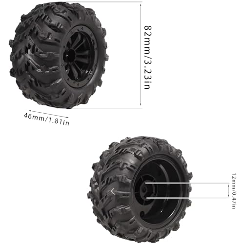 Compatible with MJX Hyper 16101Pro 16102 16103 16104 16106 SG116 MAX Q130 for Wltoys RC Car Parts 4PCS 85mm for SCY Off-Road Snow Tires RC Assortment