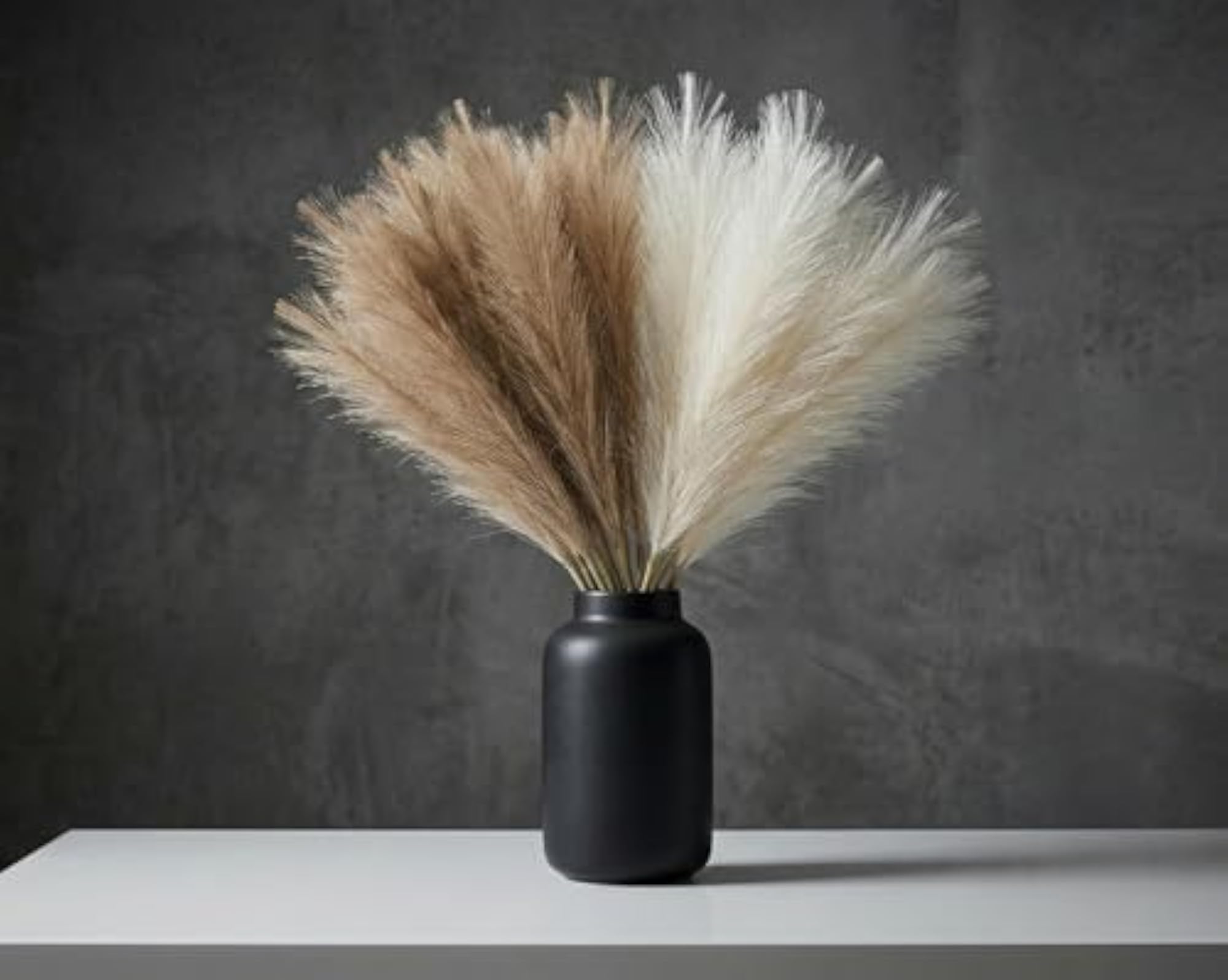 Faux Pampas Grass Flower Arrangement, 41cm for Boho Decor