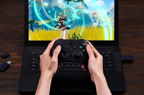 Image of 8Bitdo Wireless USB Adapter 2, Bluetooth Controller Adapter for Xbox Series, Switch, PS5, PS4, PS3, PC, Android, Raspberry Pi, Retrofreak (Black)