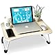 unycos - Klappbarer Laptoptisch, Betttablett, Leseständer, Computertisch, Frühstückstablett, Beistelltisch | Tisch zum Arbeiten, Lernen, Frühstücken oder Filme Schauen (Holz ohne Schublade)