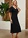 Wkior Womens Fashion Short Sleeve Maxi Dress Summer Dress Casual T Shirt Dress Long Solid Color Maxi Dress Black M