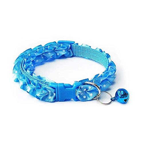 LitVibes Cat Collars Breakaway With Bell & Frill Design,Kitten & Small Dogs Soft Adjustable,Safe,Solid & Protection For Cats & Puppies,Cute Kitty Neckband With Frill Design(Blue),?14 cm,W_2 cm (B09YY7WYDQ) Amazon Price History, Amazon Price Tracker
