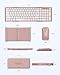 ProtoArc Foldable Keyboard and Mouse, XKM01 True Full-Size Folding Wireless Keyboard Mouse Combo for Business Travel, a Portable Office Suite On-The-Go, Compatible with Laptop iPad Tablet - Pink