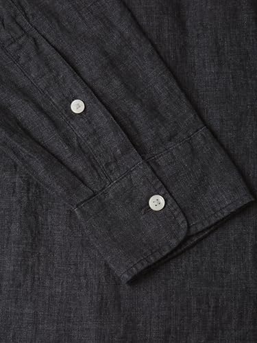 Image of Tommy Hilfiger Men's Long Sleeve Casual Linen Button Down Shirts in Regular Fit