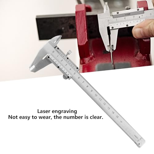 Calibrador Vernier Mecánico de Acero Carbónico 150 mm miniatura 3