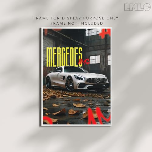 Image of Live Mad Live Crazy Mercedes-AMG GT Portrait Single Wall Paper Poster, A3 Size, 16.5L X 11.7W Inches Unframed Art Prints - Home, Bedroom, Living Room & Decor - Aesthetic, Matt Finish, Frame Not Included